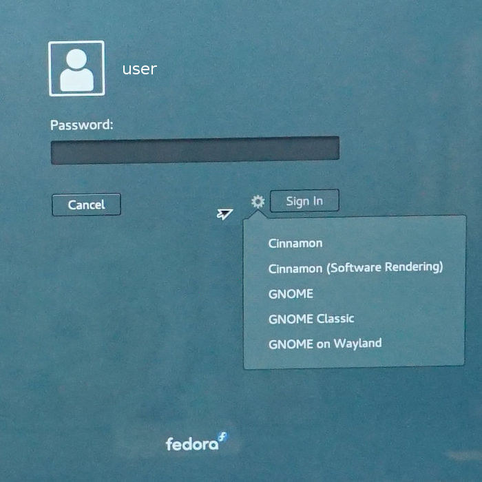 fedora-user-login